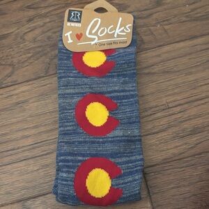 Robin Ruth Blue and Red Casual Socks